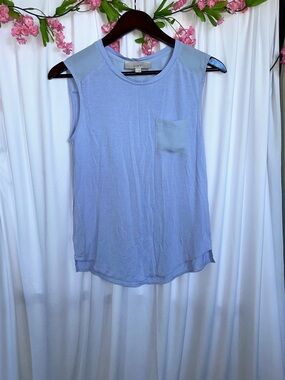 Loft Lavender Sleeveless Pocket Top
